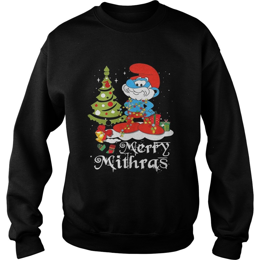 Les Schtroumpfs Merry Mithras Christmas tree shirt