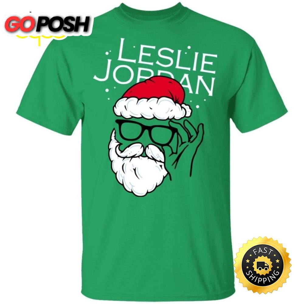 Leslie Jordan Clause Christmas T-shirt Green