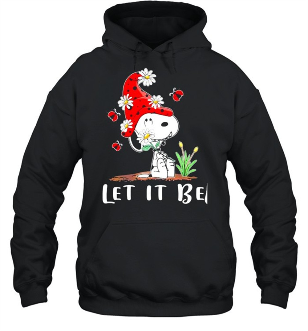 Let It Be Snoopy Wear Hat Gnome Shirt