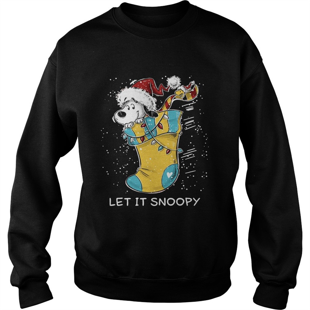 Let it Snoopy sock Christmas shirt