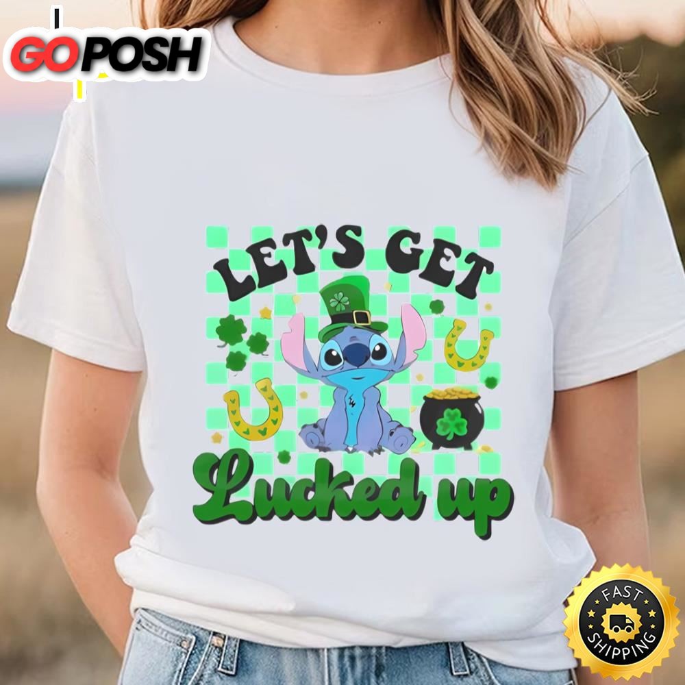 Let The Locked Up Funny Stitch St Patricks Day Shirt