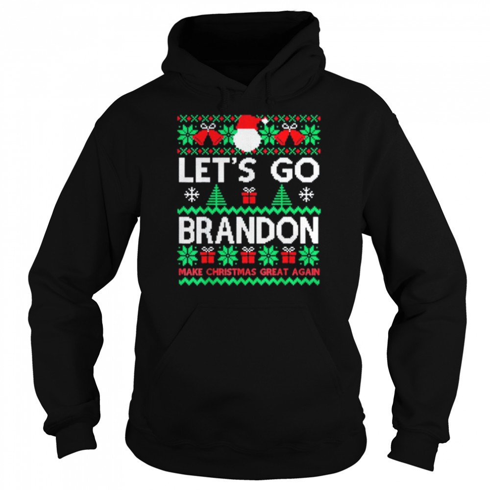 LETS GO BRANDON Ugly Christmas Sweater Party Trump T-Shirt