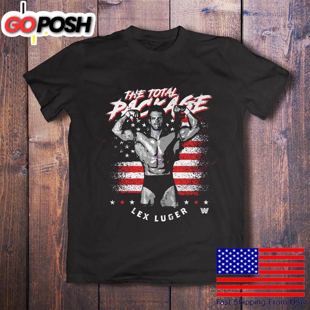 Lex Luger The Total Package Usa Flag Patriotic Wrestling T-Shirt