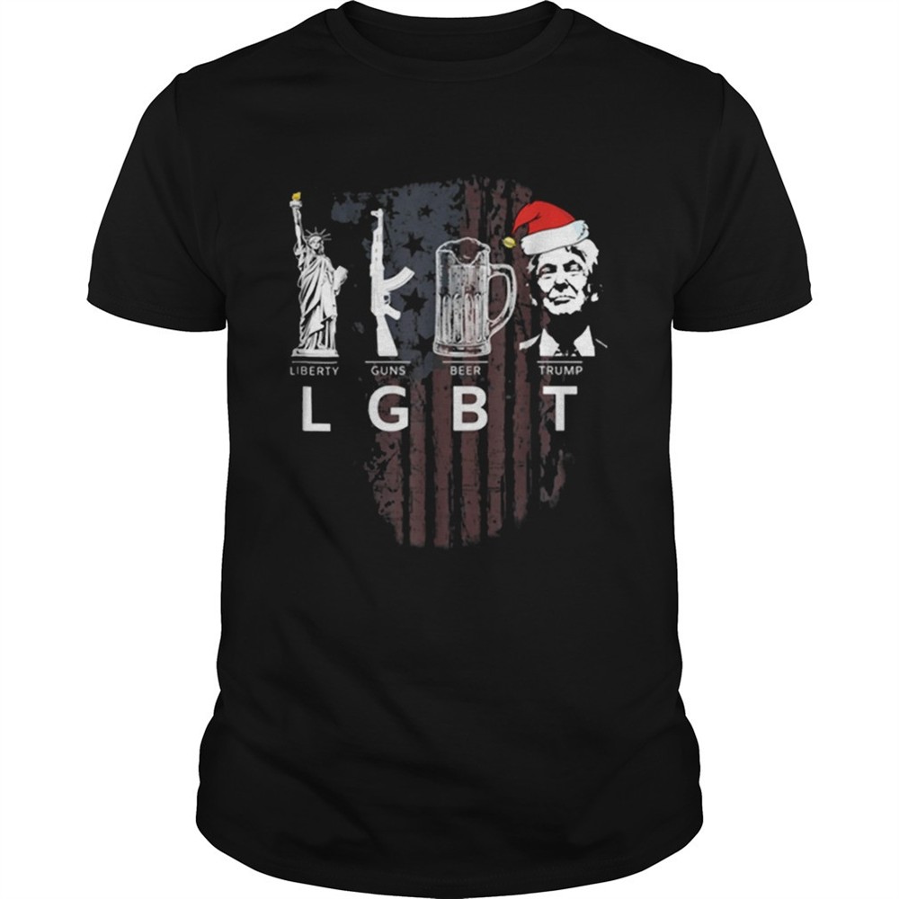 lgbt-liberty-guns-beer-trump-santa-hat-christmas-shirt-njjgv1wt LGBT Liberty Guns Beer Trump Santa Hat Christmas shirt