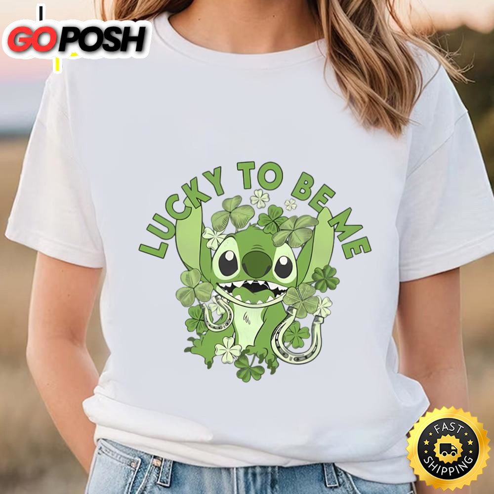 Lilo And Stitch St. Patricks Day Stitch Irish Shamrock Clover T-shirt