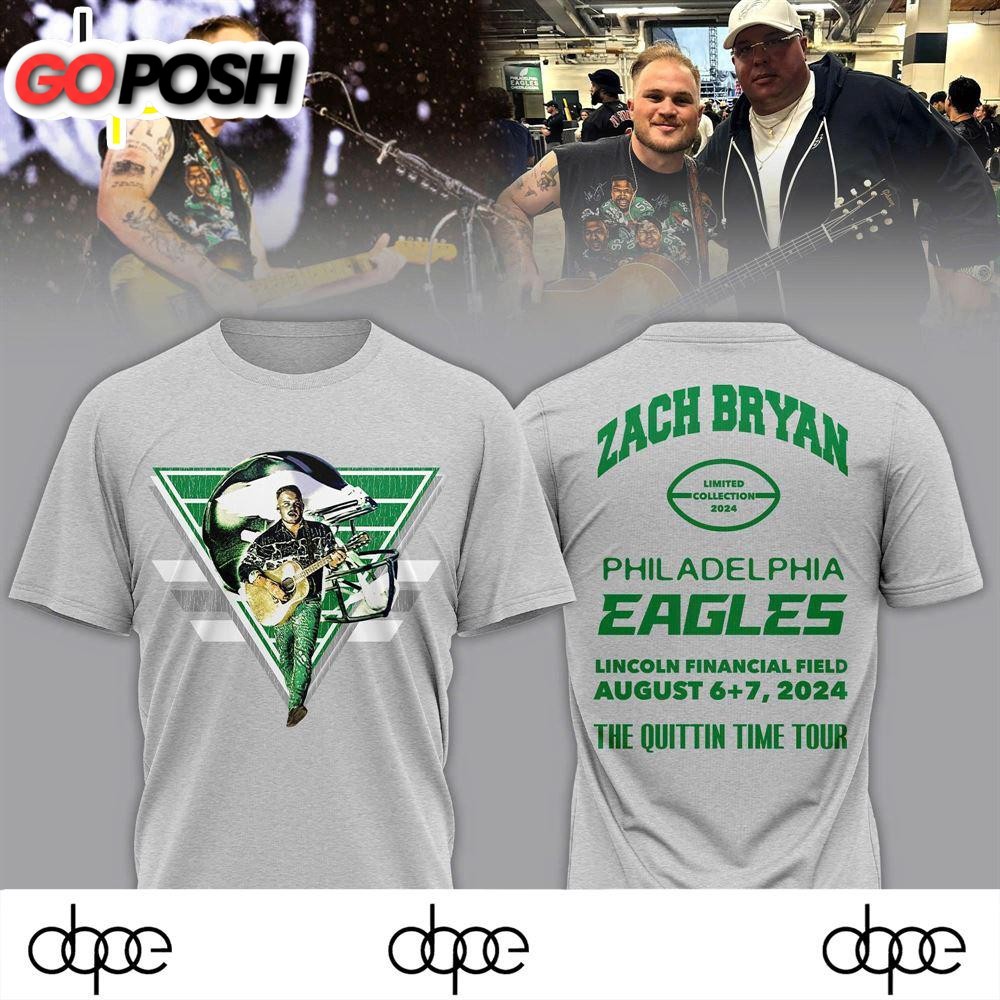 Limited Edition Zach Bryan X Eagles Gray T-Shirt