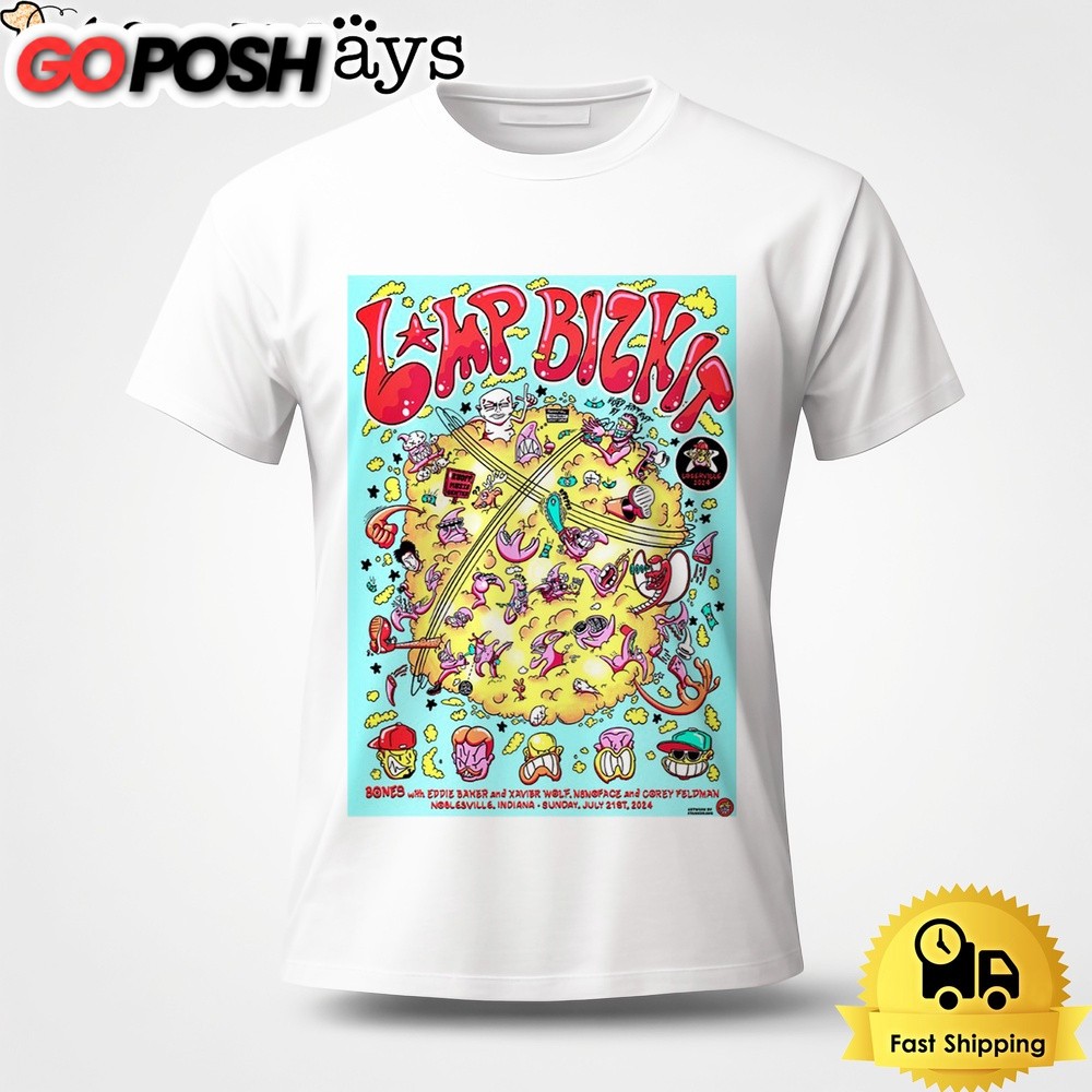 Limp Bizkit At Ruoff Music Center Noblesville IN On July 2024 Unisex T-Shirt