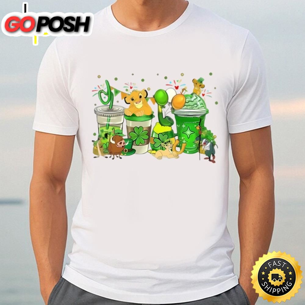 Lion King St Patricks Day Coffee Cup Lucky Coffee Latte Shirt