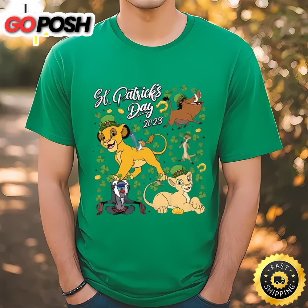 Lion King St Patricks Day Simba Nala Shamrock Shirt