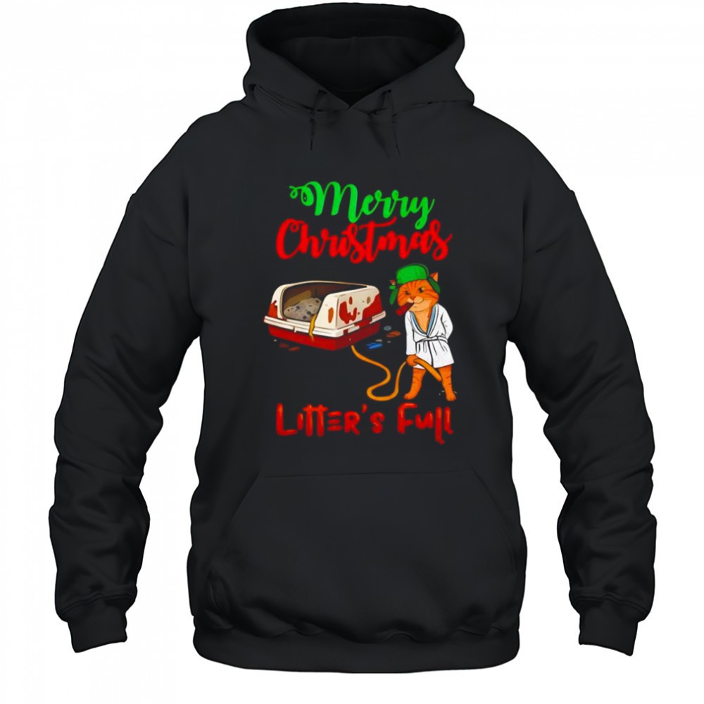 Litters Full Merry Christmas for Cat shirt