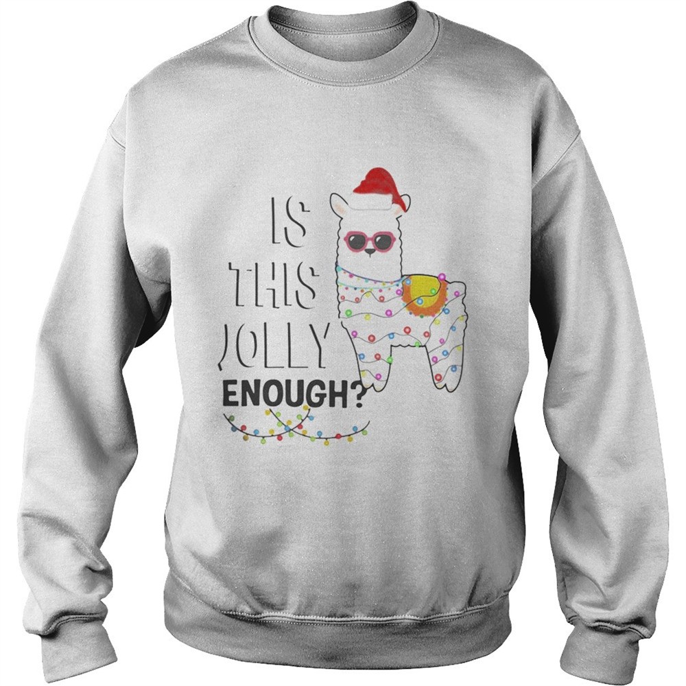 Llama is this jolly enough Christmas lights shirt