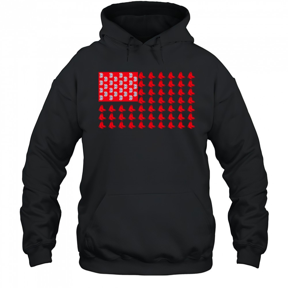 Logo Boston Red Sox American Flag shirt