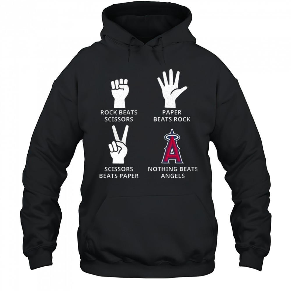 Los Angeles Angels rock beats scissors paper beats rock scissors beats paper nothing beats Angels shirt