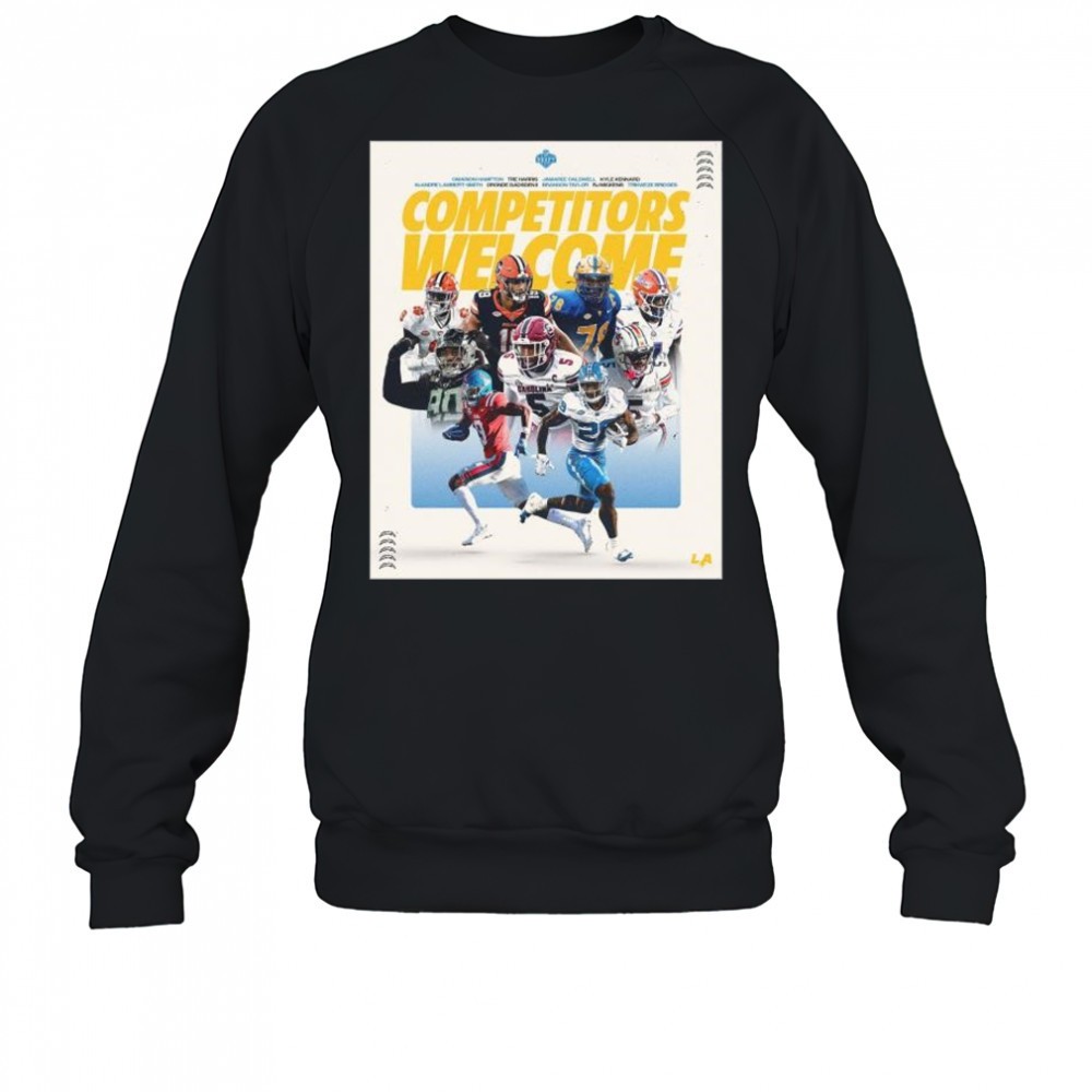 los-angeles-chargers-2025-nfl-draft-welcome-oronde-gadsden-ii-branson-taylor-y85ramaa Los Angeles Chargers 2025 NFL Draft Welcome Oronde Gadsden II, Branson Taylor & Omarion Hampton t-shirt