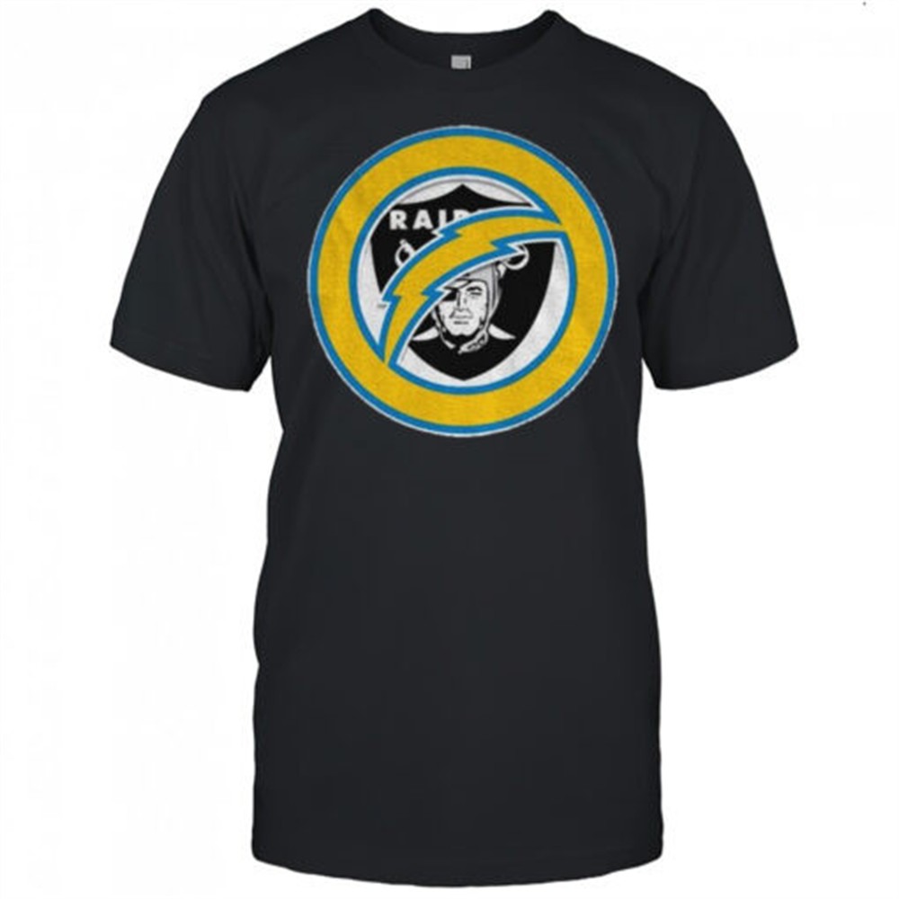 los-angeles-chargers-and-las-vegas-raiders-mashup-logo-shirt-c946rj2m Los Angeles Chargers and Las Vegas Raiders mashup logo shirt