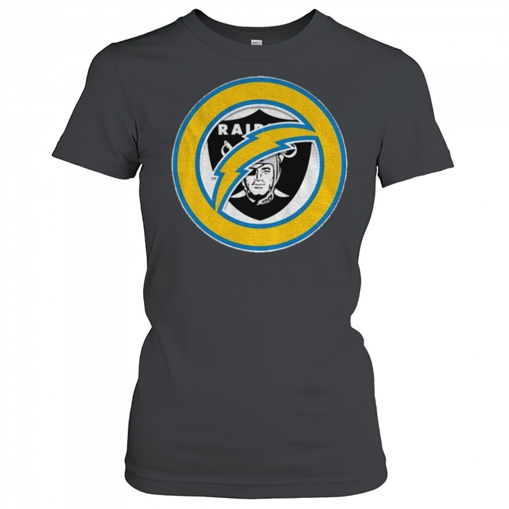 los-angeles-chargers-and-las-vegas-raiders-mashup-logo-shirt-c946rj2m Los Angeles Chargers and Las Vegas Raiders mashup logo shirt
