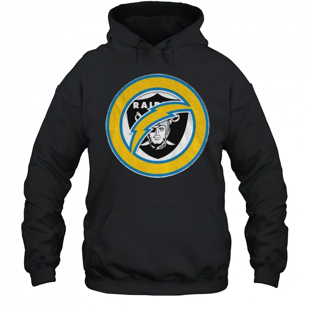 Los Angeles Chargers and Las Vegas Raiders mashup logo shirt