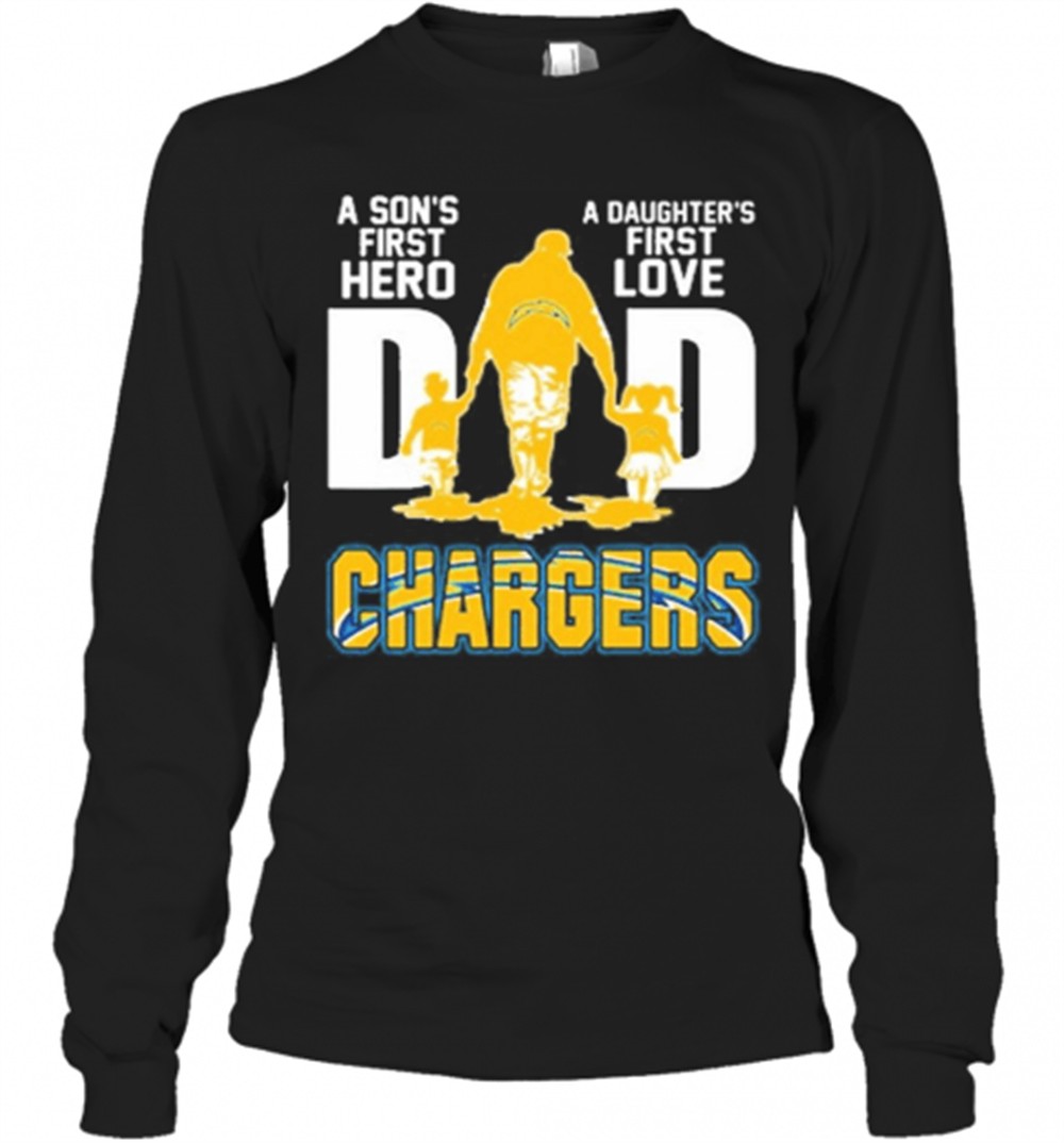 los-angeles-chargers-dad-a-sons-first-hero-a-daughters-first-love-t-shirt-92zfyrt4 Los Angeles Chargers Dad A SonS First Hero A DaughterS First Love T-Shirt