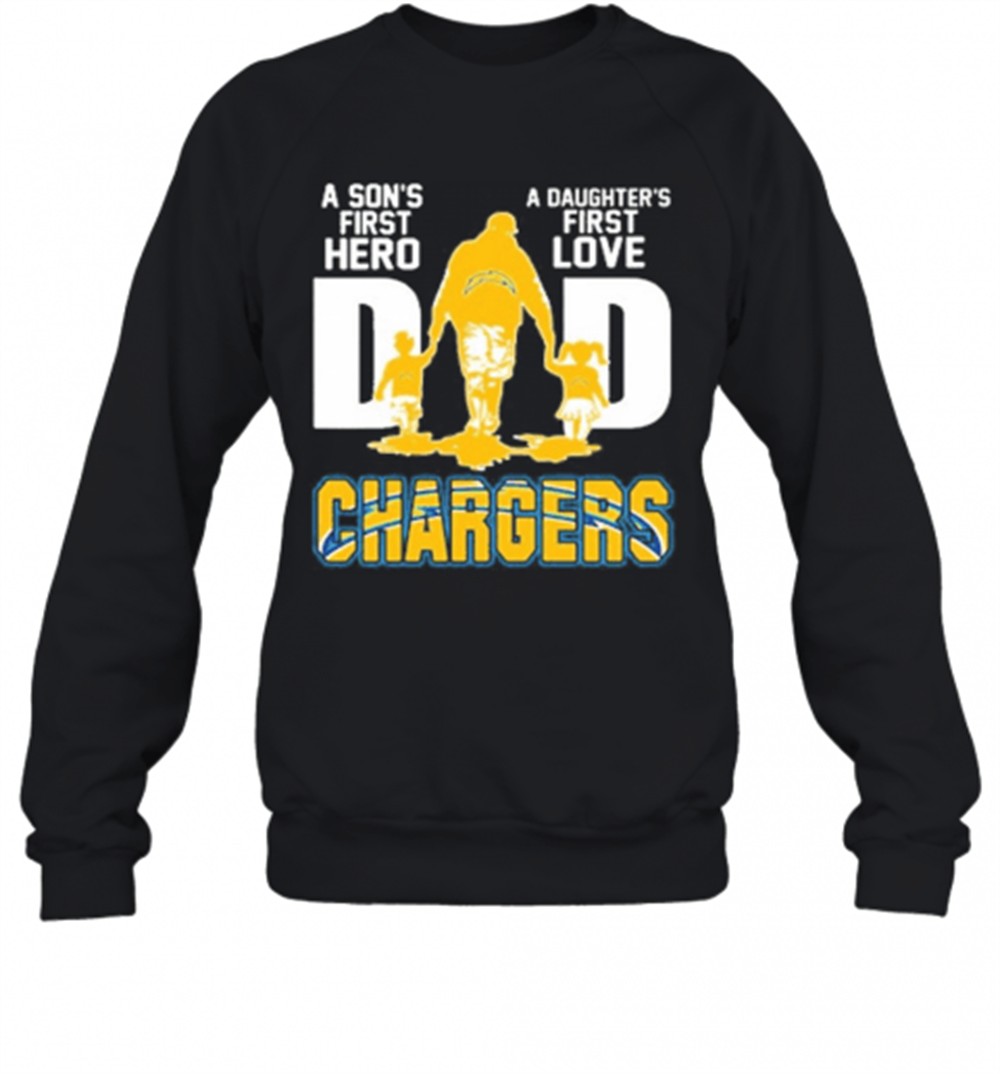 los-angeles-chargers-dad-a-sons-first-hero-a-daughters-first-love-t-shirt-92zfyrt4 Los Angeles Chargers Dad A SonS First Hero A DaughterS First Love T-Shirt