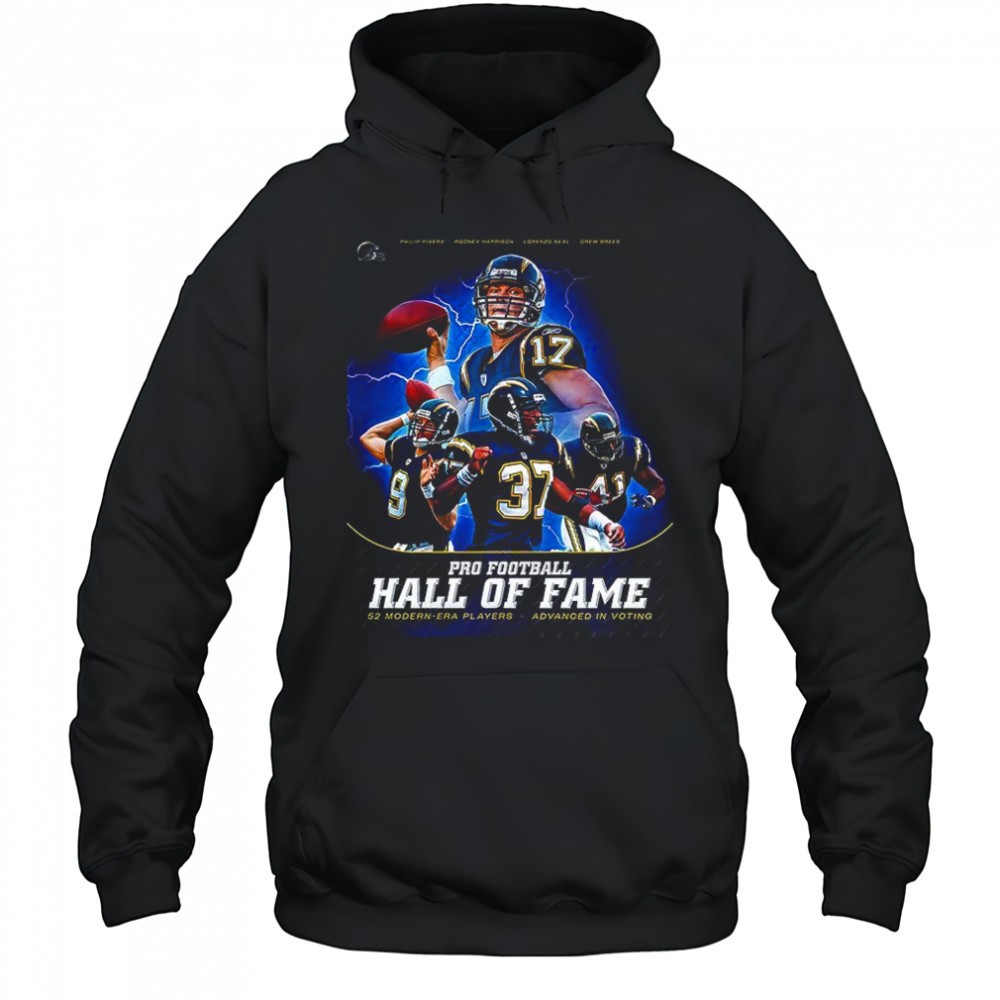 Los Angeles Chargers NFL Pro Football Fall of Fame 52 modern-era players advanced in voting shirt