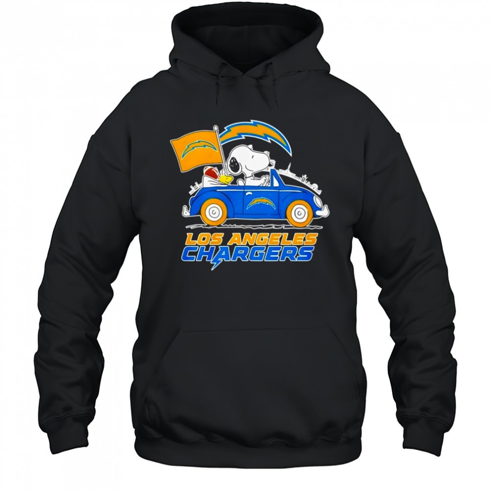 Los Angeles Chargers x Snoopy and Woodstock drive car shirt