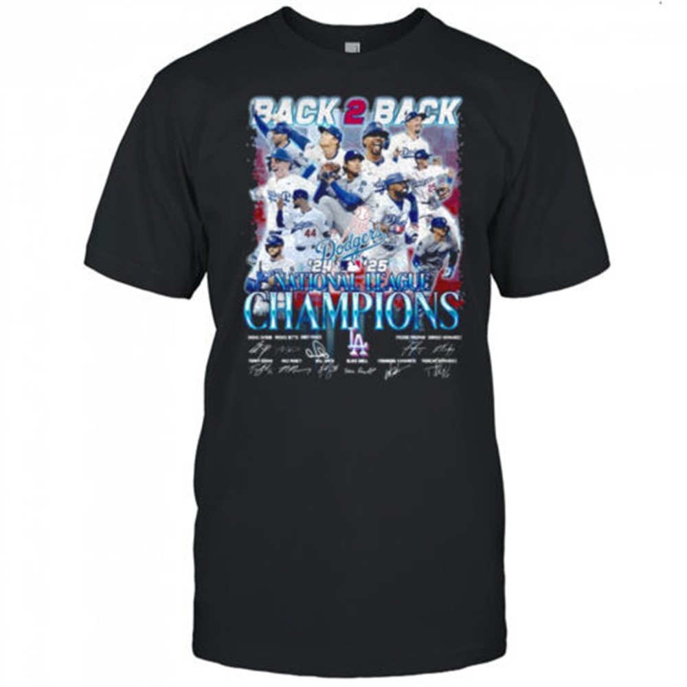 los-angeles-dodgers-2024-25-national-league-champions-back-2-back-signature-shir-57fhrn7y Los Angeles Dodgers 2024-25 National League Champions Back 2 Back Signature shirt