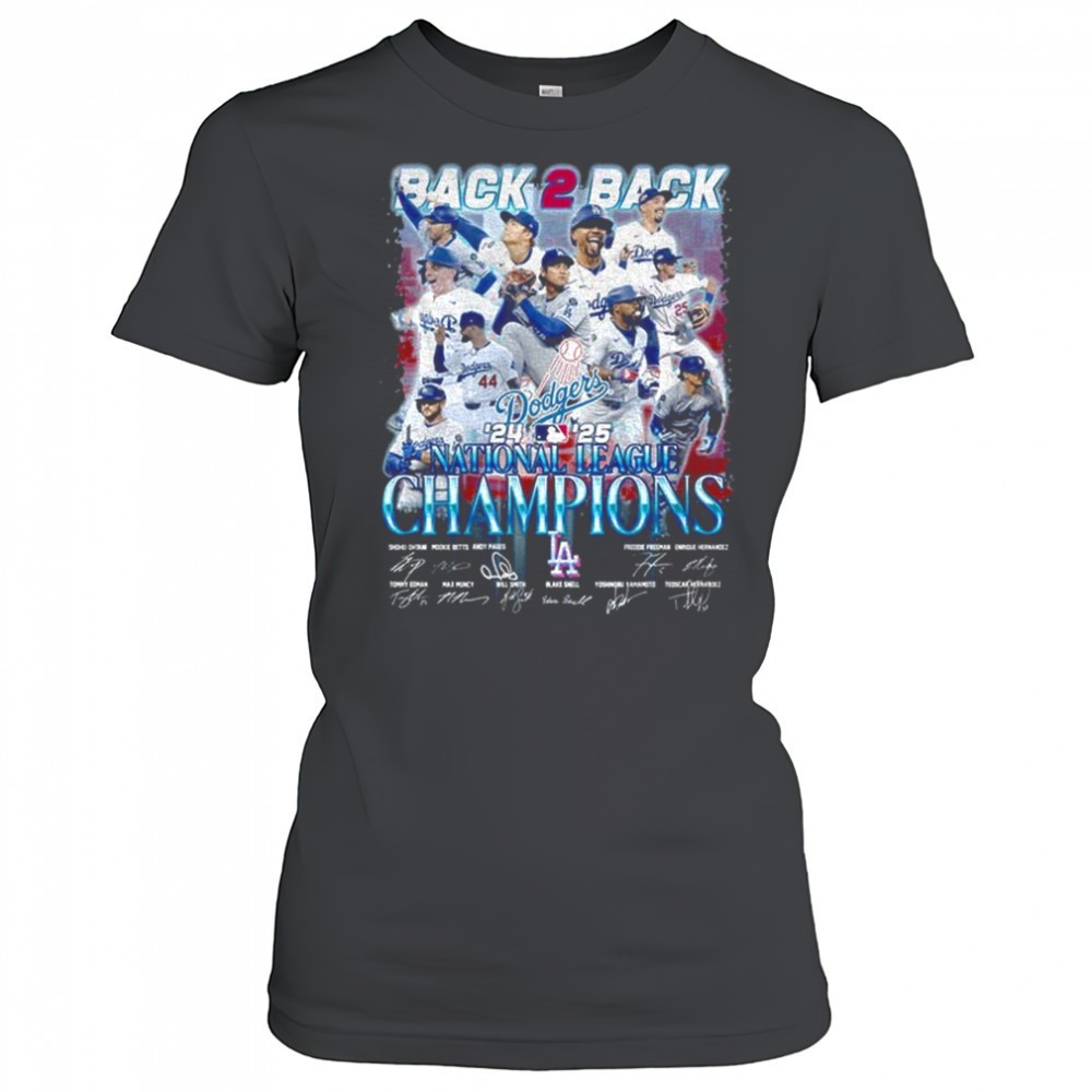los-angeles-dodgers-2024-25-national-league-champions-back-2-back-signature-shir-57fhrn7y Los Angeles Dodgers 2024-25 National League Champions Back 2 Back Signature shirt