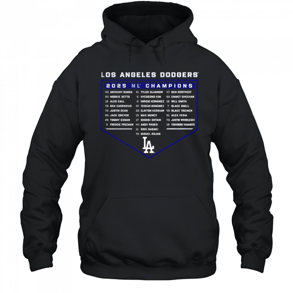 Los Angeles Dodgers 2025 National League Champions Bloop Single Roster shirt