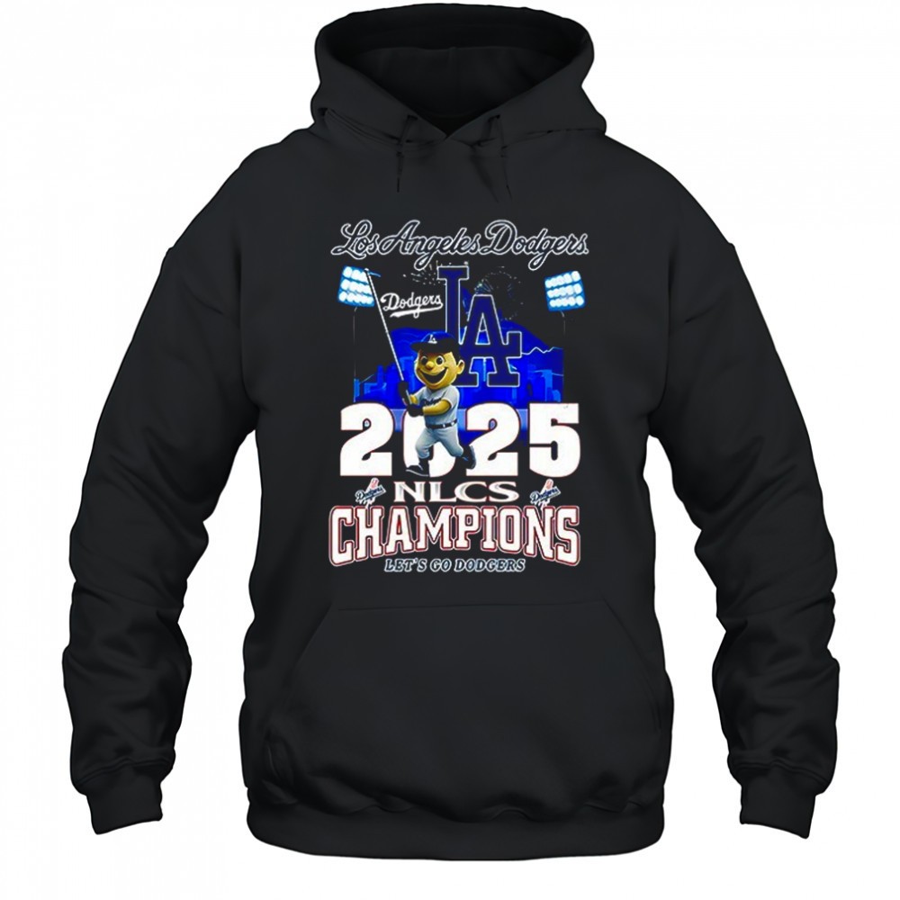 Los Angeles Dodgers 2025 NLCS Champions mascot team graphic signatures shirt