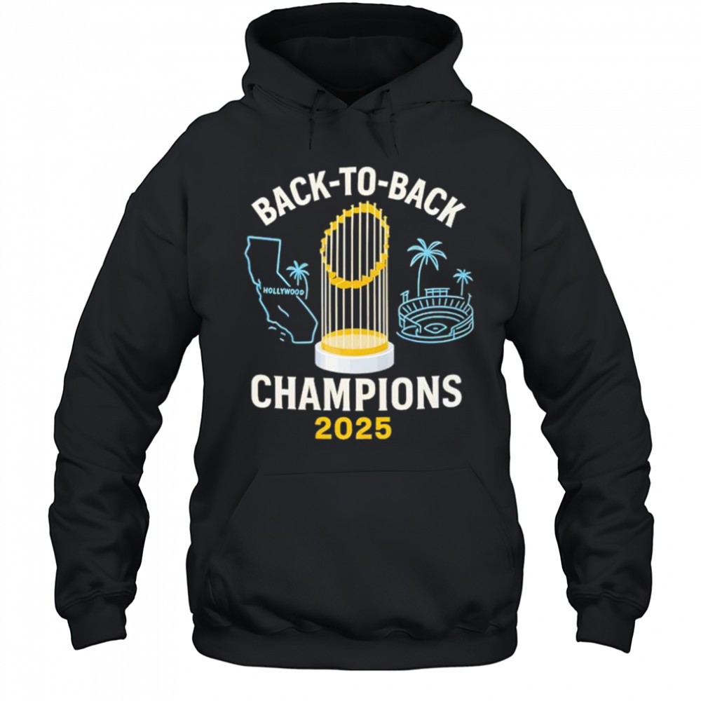 Los Angeles Dodgers back to back Champions 2025 Hollywood shirt