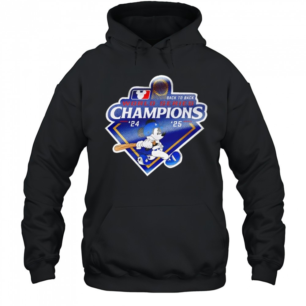 Los Angeles Dodgers back-to-back World Series champions with Mickey Mouse logo shirt