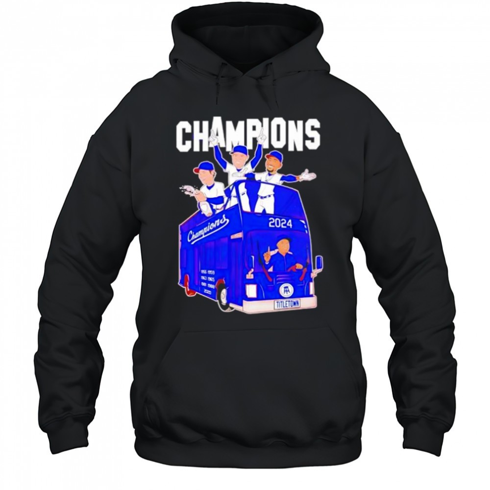 Los Angeles Dodgers Baseball World Champions parade bus shirt