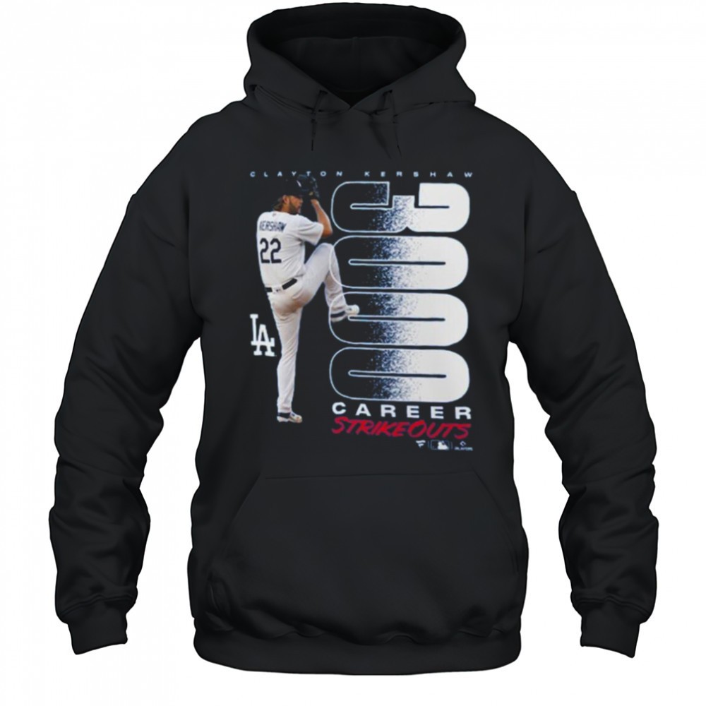 Los Angeles Dodgers Clayton Kershaw 3000 Career Strikeouts T Shirt