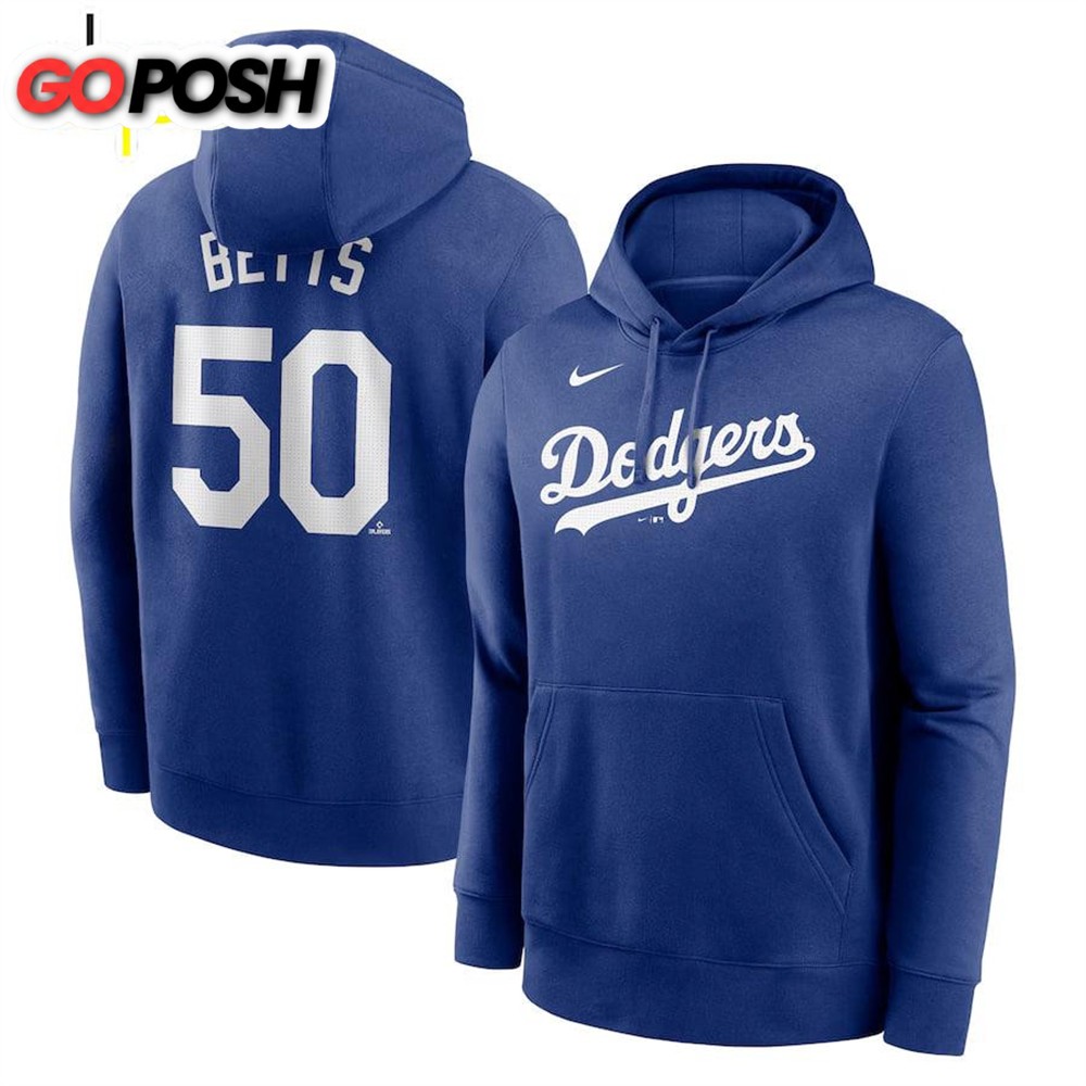 Los Angeles Dodgers Custom Name & Number Club Pullover Hoodie