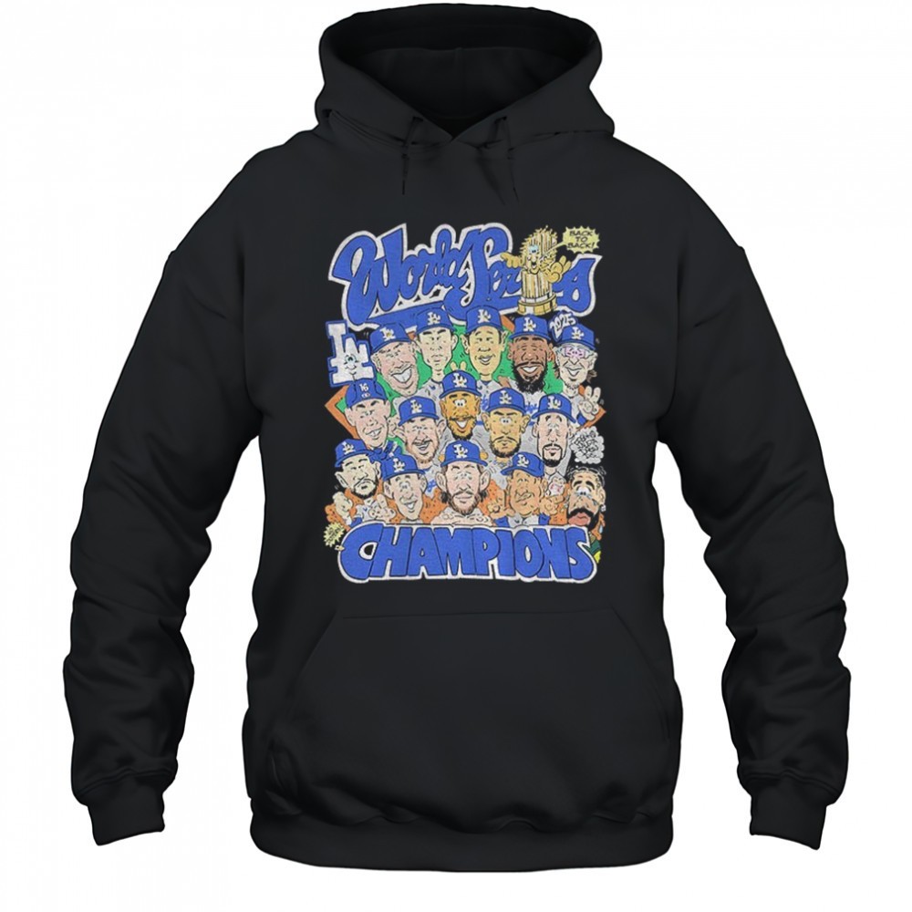 Los Angeles Dodgers MLB Baseball Players Caricature World Series Champions 2025 shirt