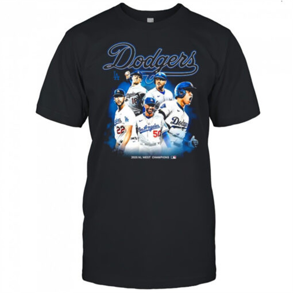 los-angeles-dodgers-nl-west-champions-2025-player-collage-shirt-9s0eyfkn Los Angeles Dodgers NL West Champions 2025 player collage shirt