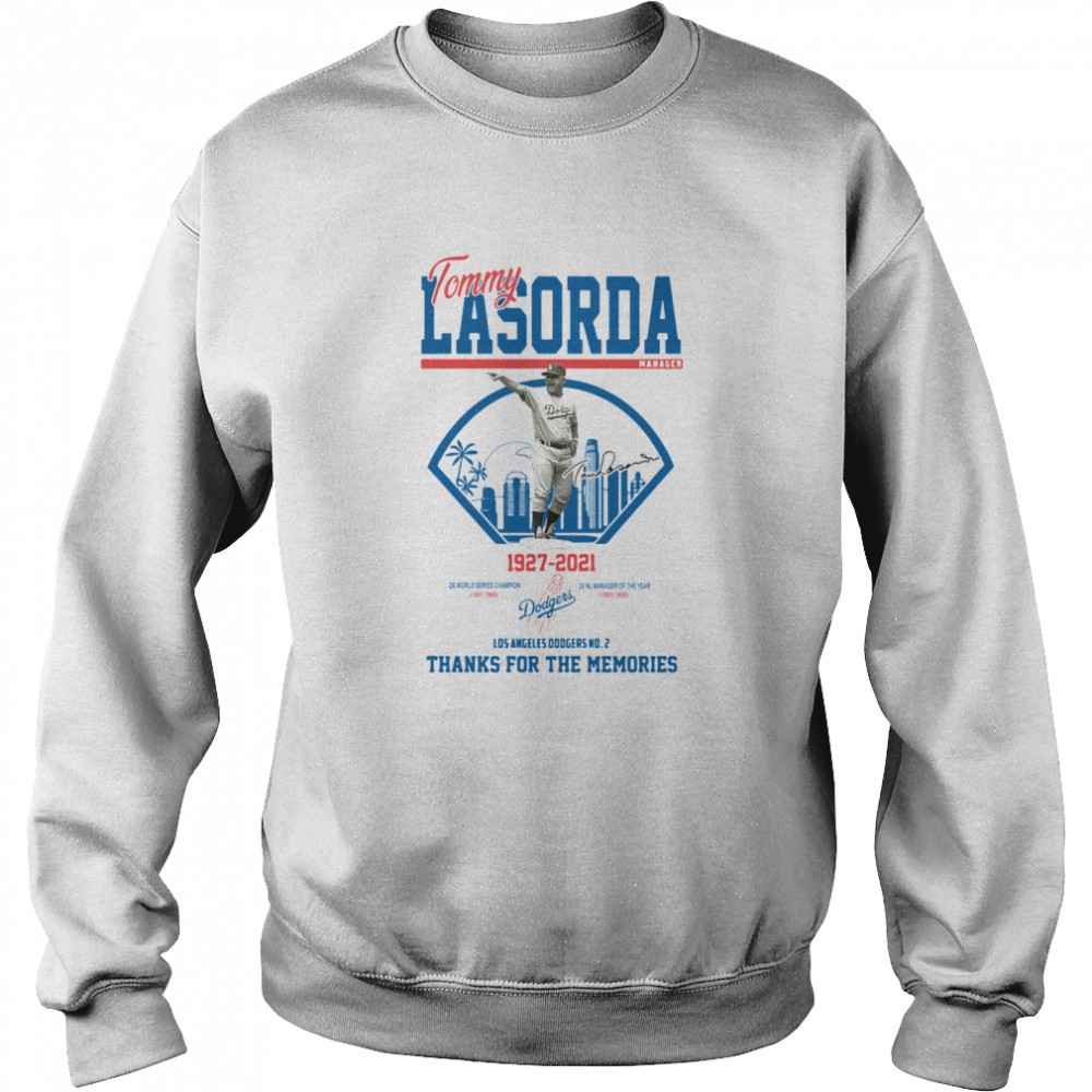 los-angeles-dodgers-tommy-lasorda-manager-1927-2021-thank-you-for-the-memories-s-d0h3xrij Los Angeles Dodgers Tommy Lasorda manager 1927 2021 thank you for the memories signature shirt