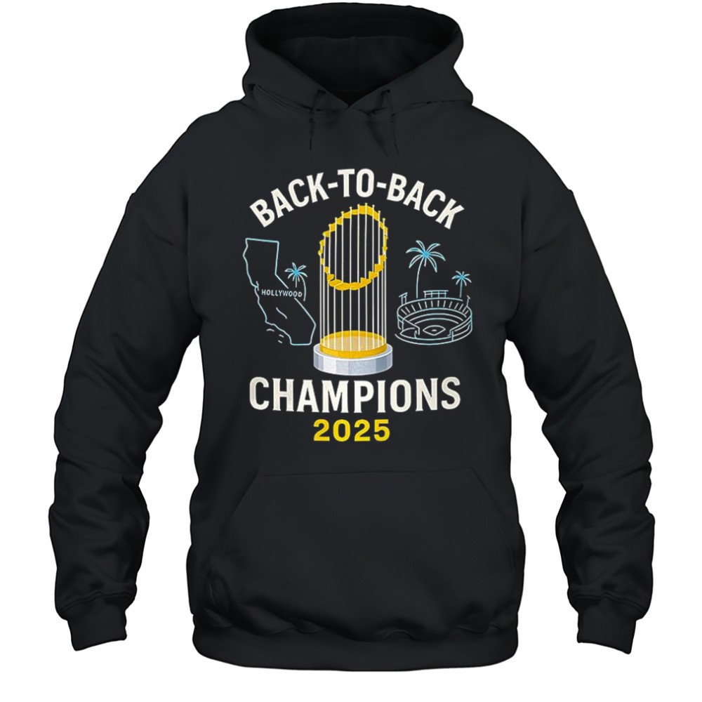 Los Angeles Dodgers Trophy back-to-back Champions 2025 shirt