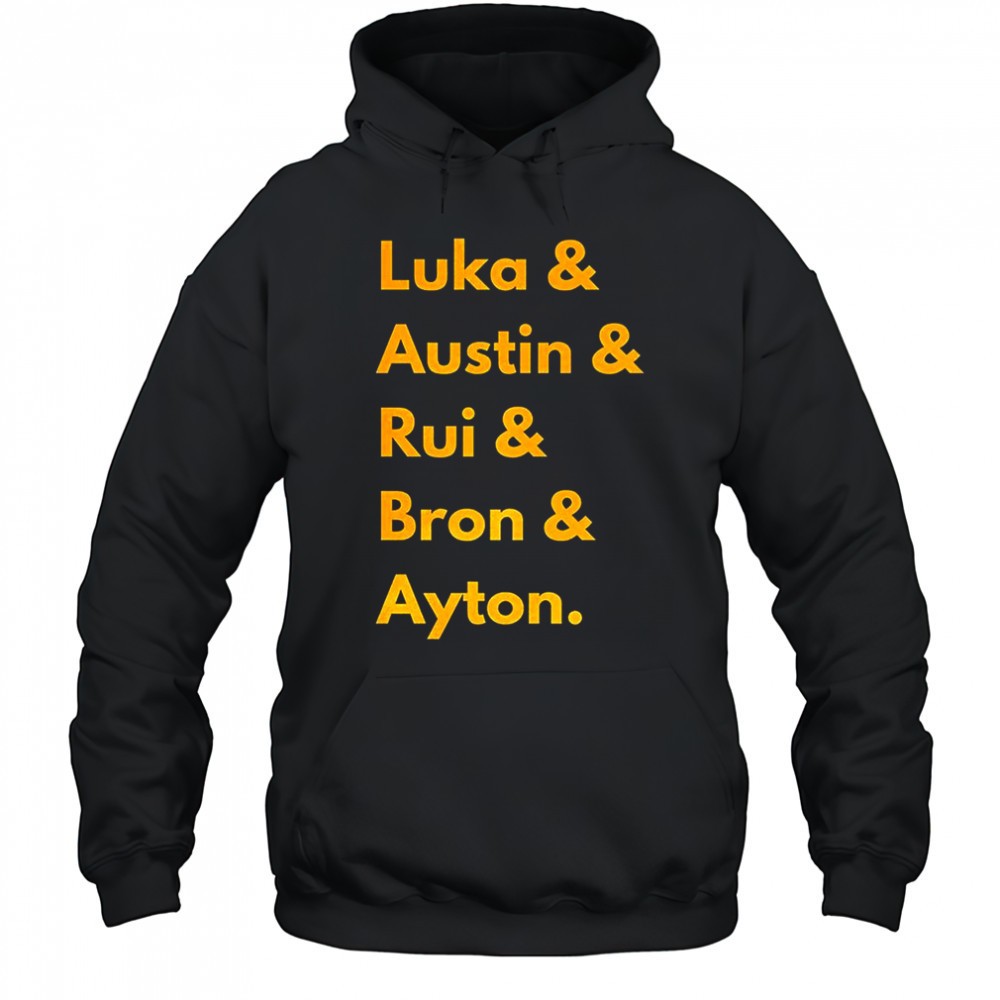 Los Angeles Lakers 2025 line up name shirt