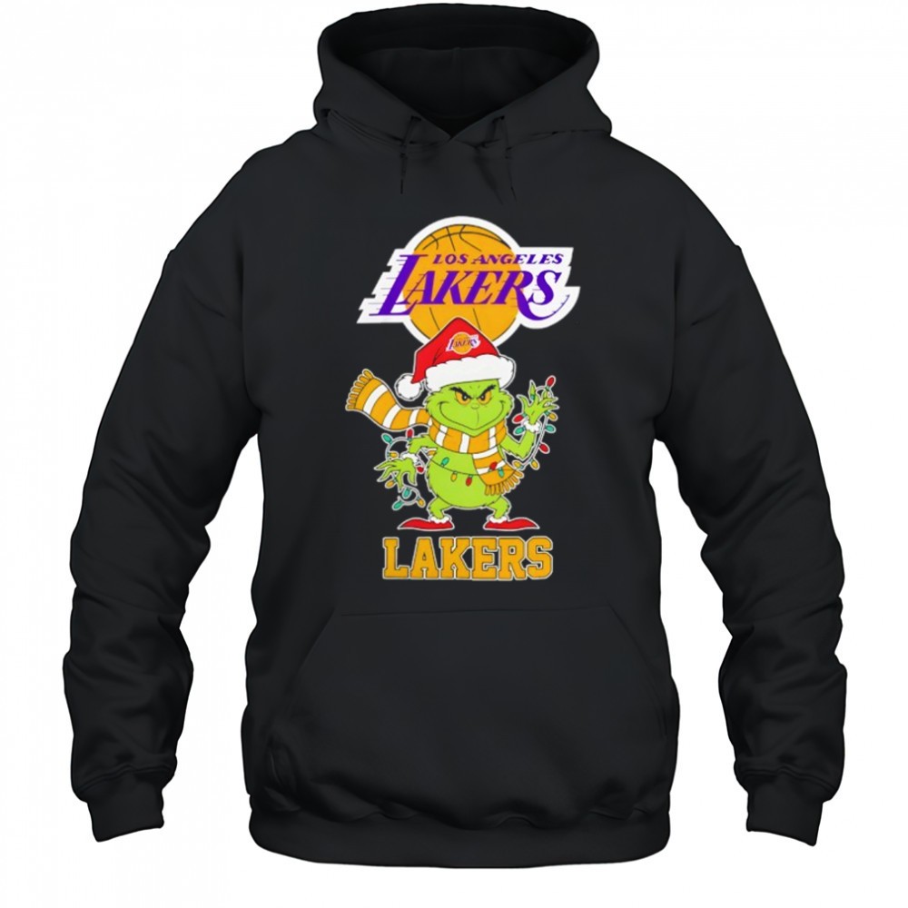 Los Angeles Lakers Christmas Grinch Santa Holiday shirt