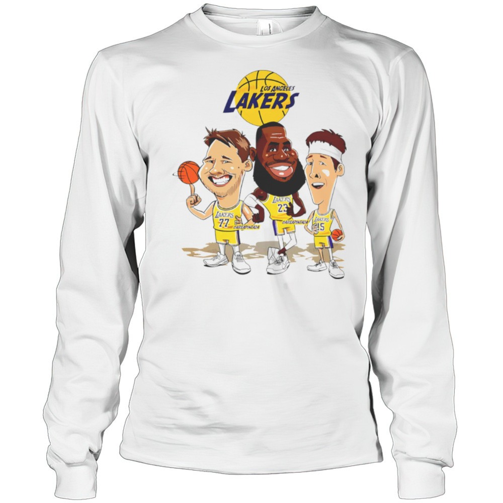 los-angeles-lakers-lebron-james-luka-doncic-and-austin-reaves-funny-cartoons-shi-dnacde02 Los Angeles Lakers LeBron James Luka Doncic And Austin Reaves Funny Cartoons Shirt
