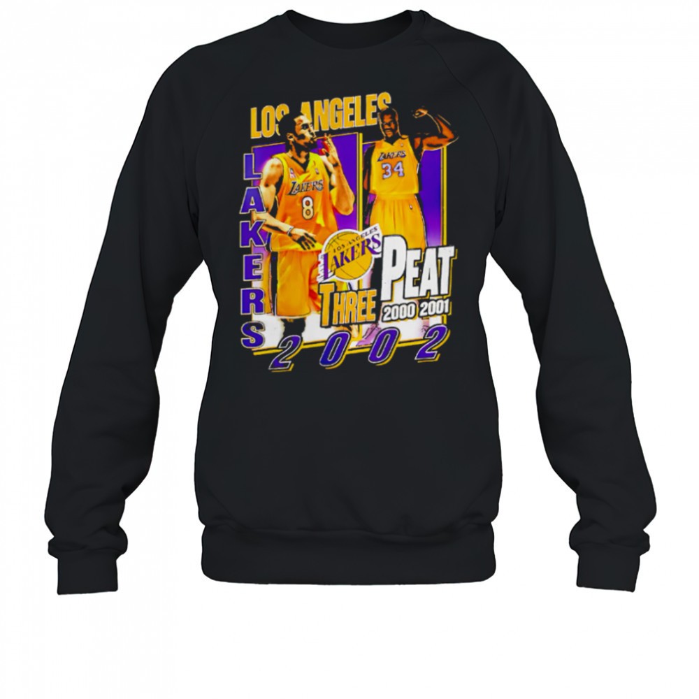 los-angeles-lakers-three-peat-2000-200-2002-kobe-and-shaq-shirt-m4tjawkf Los Angeles Lakers three Peat 2000-200-2002 Kobe and Shaq shirt