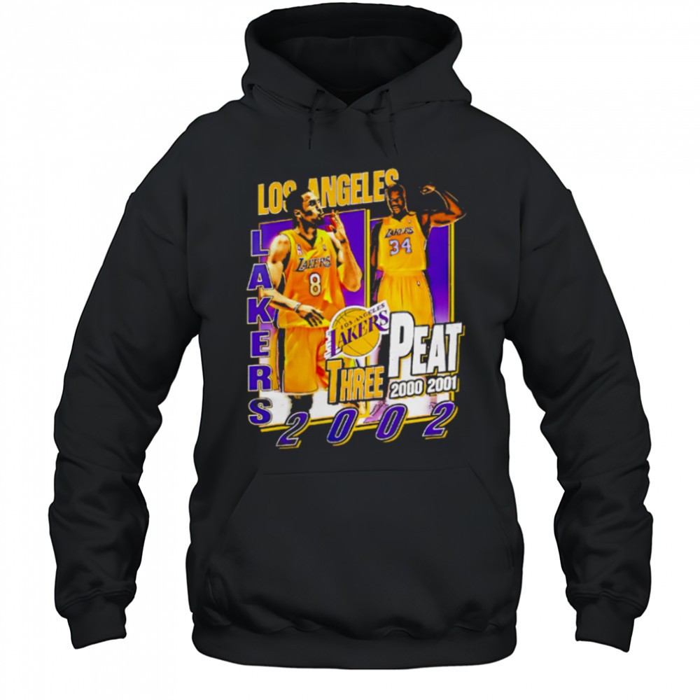 Los Angeles Lakers three Peat 2000-200-2002 Kobe and Shaq shirt