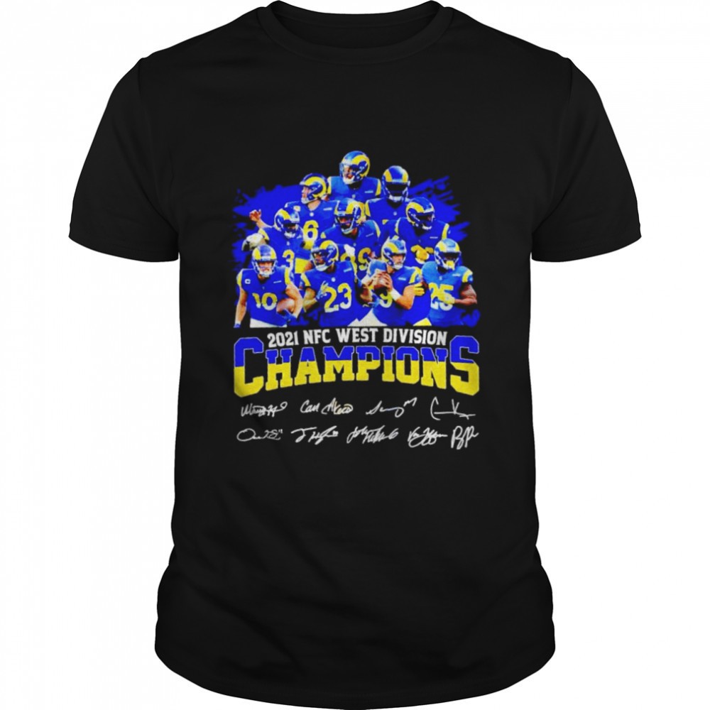 los-angeles-rams-2021-nfc-west-division-champions-players-signature-shirt-ngxj8220 Los Angeles Rams 2021 NFC west division champions players signature shirt