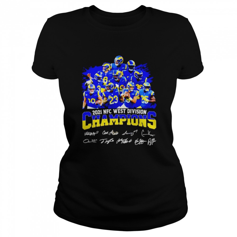 los-angeles-rams-2021-nfc-west-division-champions-players-signature-shirt-ngxj8220 Los Angeles Rams 2021 NFC west division champions players signature shirt
