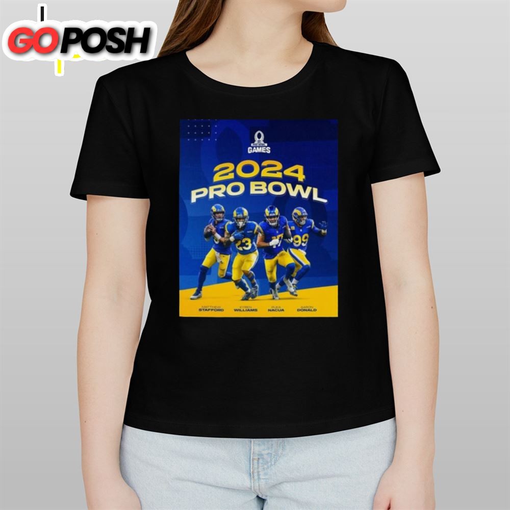 Los Angeles Rams 2025 Rams Pro Bowlers Line Up Nfl Pro Bowl Games T-shirt