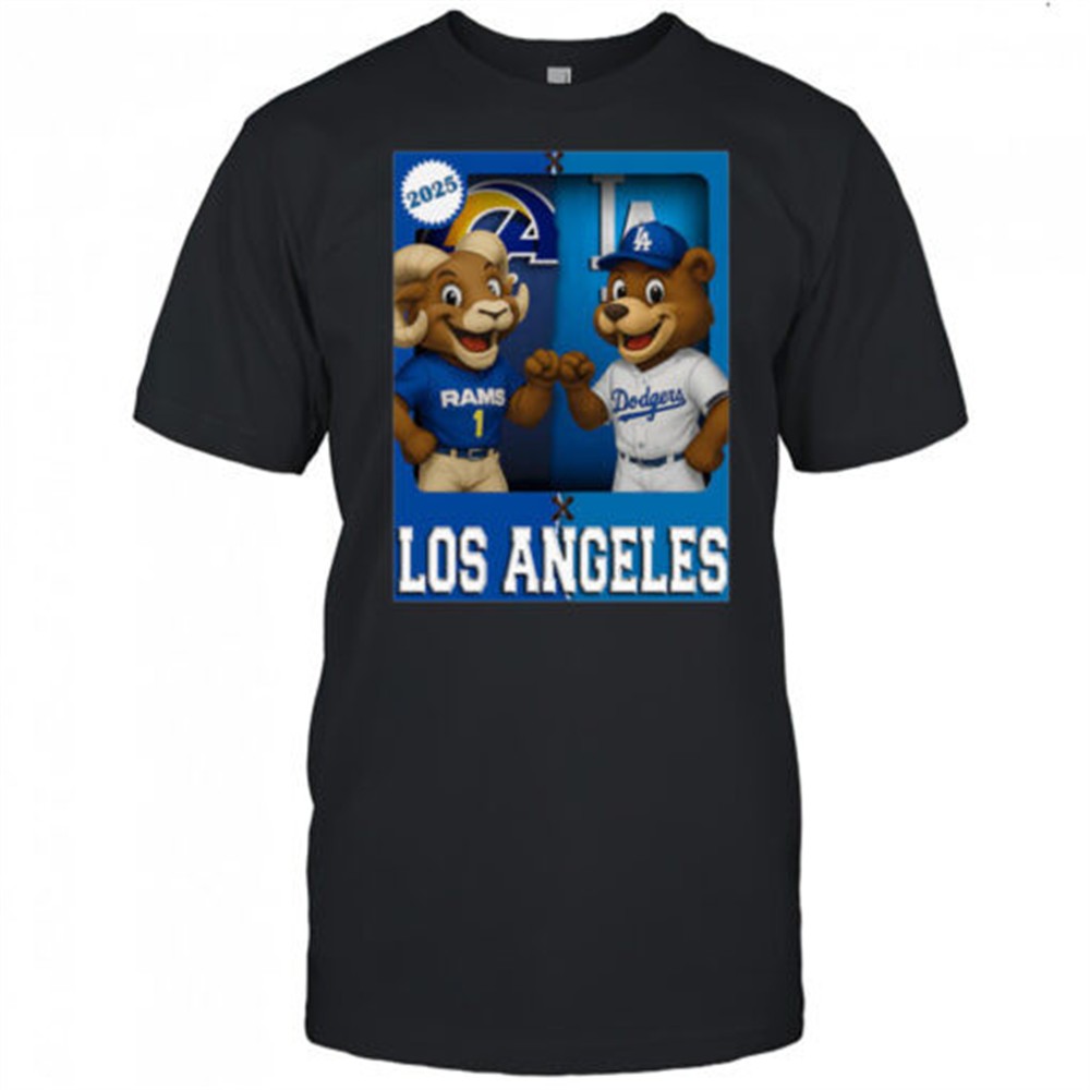 los-angeles-rams-and-los-angeles-dodgers-mascot-play-card-shirt-07oj7qie Los Angeles Rams and Los Angeles Dodgers mascot play card shirt