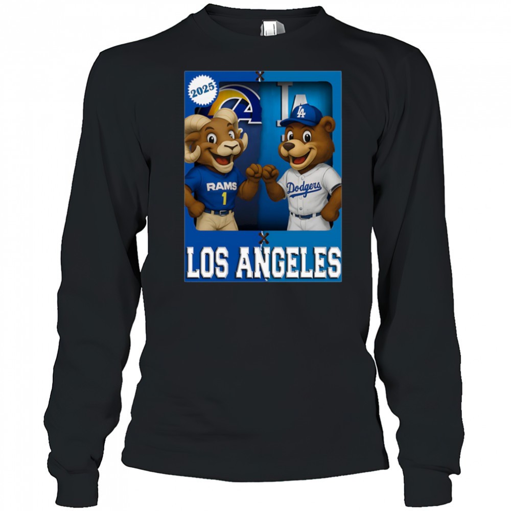 los-angeles-rams-and-los-angeles-dodgers-mascot-play-card-shirt-07oj7qie Los Angeles Rams and Los Angeles Dodgers mascot play card shirt