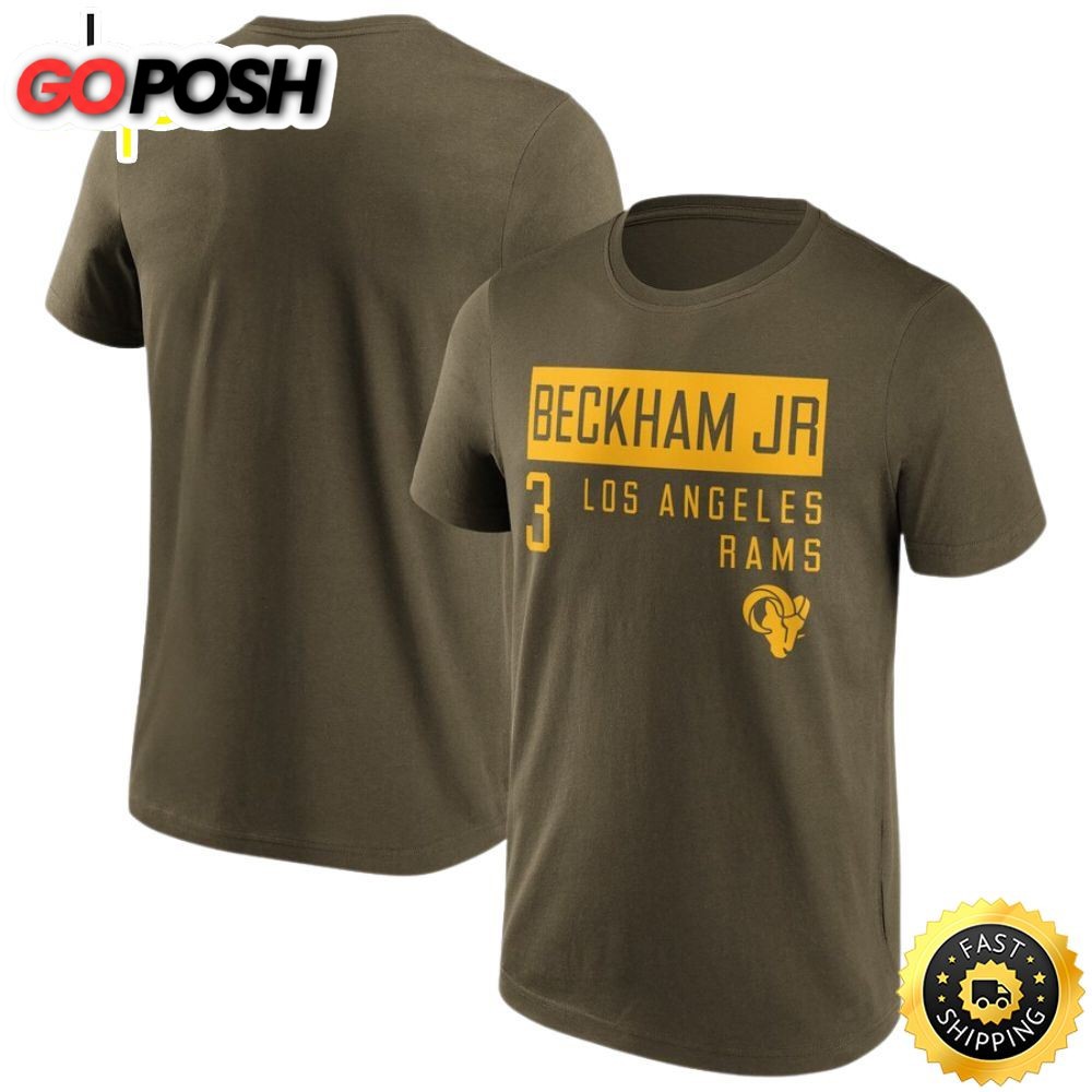 Los Angeles Rams Fashion Odell Beckham Jr 3 Mens T-shirt