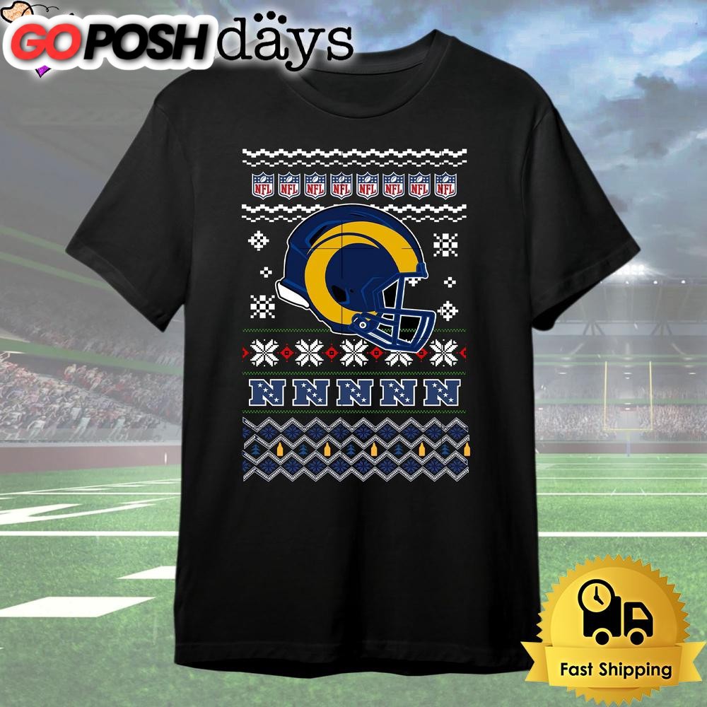 Los Angeles Rams Helmet Team Christmas T Shirt